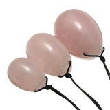 KIFIT Set Natural Rose Quartz Yoni Egg With 110mm Massage Stick Massage Ball For Exercise Pelvic Vaginal Muscle Health Care Tool