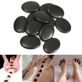 Portable 12pcs/set Natural Energy Massage Stone Set Hot SPA Rocks Basalt Stone 3*4cm Size Therapy Stone Pain Relief Health Care