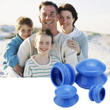 Raiuleko 4pcs Natural Silicone Cupping Therapy Set Health Care Small Body Anti Cellulite Vacuum Silicone Massager Cupping Cups