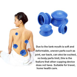 Raiuleko 4pcs Natural Silicone Cupping Therapy Set Health Care Small Body Anti Cellulite Vacuum Silicone Massager Cupping Cups