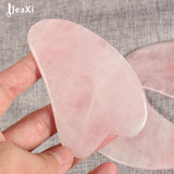 China Traditional facial Gua Sha Tool health Care Natural Rose Quartz SPA Acupuncture Scraping Massage healing for make up