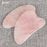China Traditional facial Gua Sha Tool health Care Natural Rose Quartz SPA Acupuncture Scraping Massage healing for make up