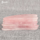 China Traditional facial Gua Sha Tool health Care Natural Rose Quartz SPA Acupuncture Scraping Massage healing for make up