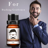 10ml Gentlemen Beard Oil Moisturizes Facial Hair Moustache Oils Pure Organic Beard Oil Growth Face Hair Thicker Essential Oil