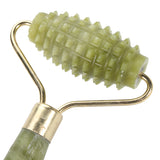 Natural Emerald Crystal Quartz Facial Massage Roller Double Head Jade Stone Face Slimming Anti Wrinkle Removal Health Care Tools