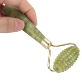 Natural Emerald Crystal Quartz Facial Massage Roller Double Head Jade Stone Face Slimming Anti Wrinkle Removal Health Care Tools